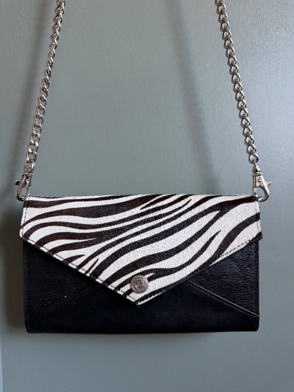 Rebecca Minkoff Zebra print clutch purse